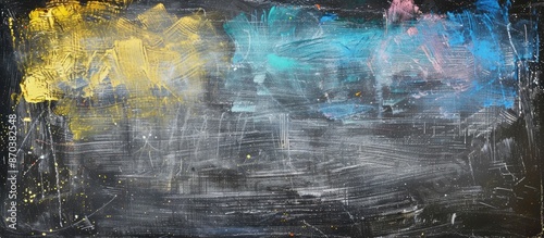 Abstract chalk texture on blackboard, ideal for educational designs, back-to-school themes, teaching concepts, with space for images. image with copy space photo