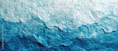Wallpaper Mural Abstract landscape created on handmade rag papers in serene blue pastel tones resembling a tranquil sea, ocean, or lake, perfect for a copy space image. Torontodigital.ca