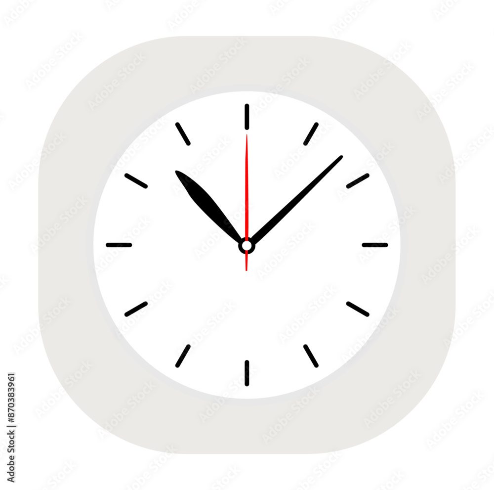 Clock time icon simple style Clock time icon simple style