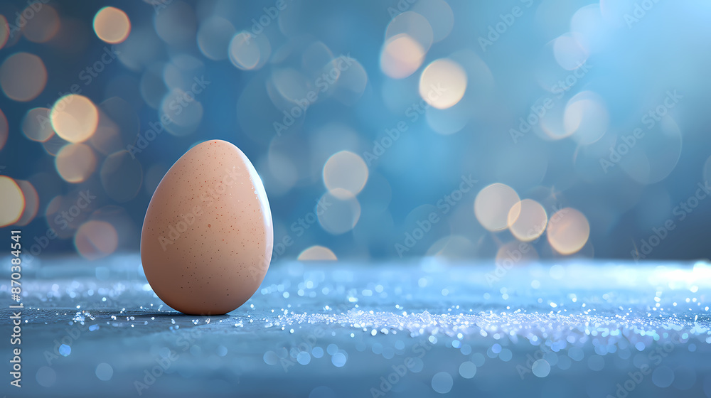 An egg with blurred lights in the background An egg with blurred lights in the background