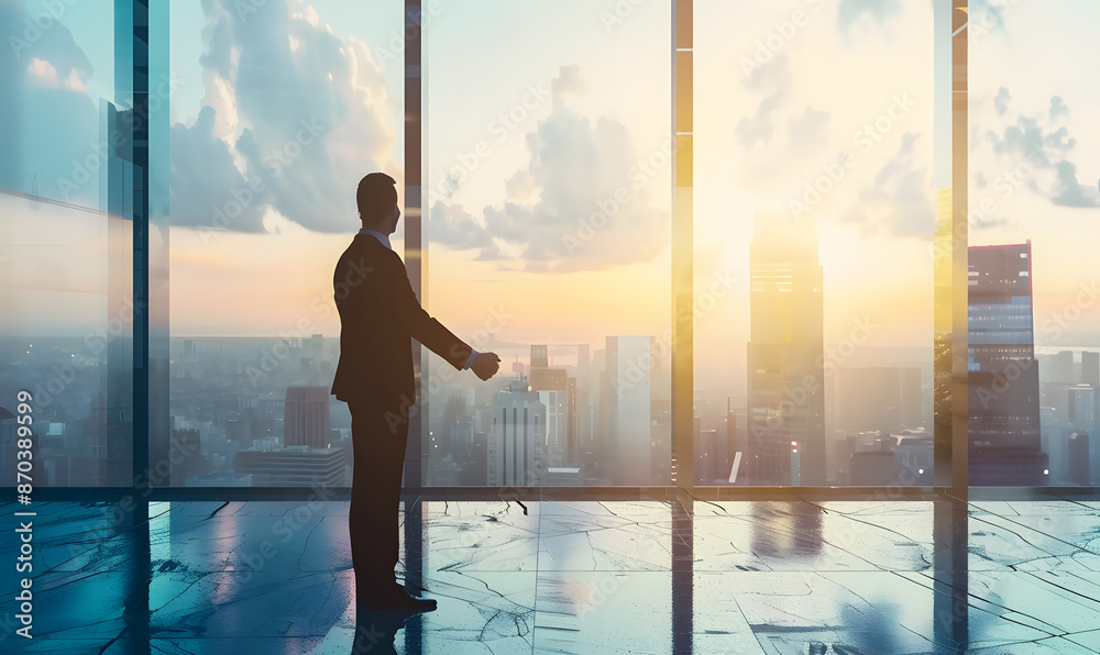 Fototapeta premium happy and excited businessmen investing