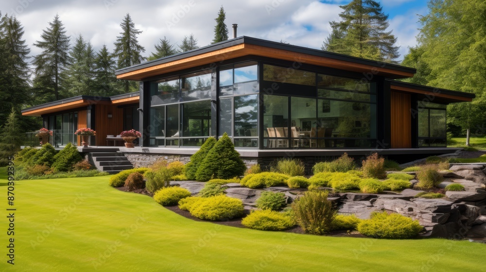 Contemporary sustainable residence  a blend of modern luxury and ecological design
