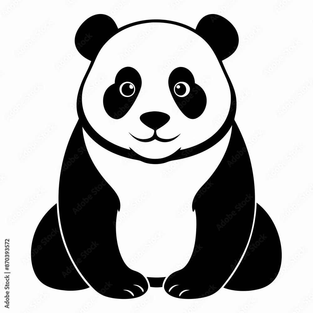 panda bear with bamboo, teddy cartoon, illustration,