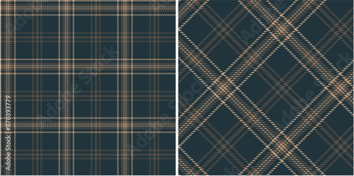 Vector checkered pattern or plaid pattern in brown and white. Tartan, textured seamless twill for flannel shirts, duvet covers, other autumn winter textile mills.
Vector Format