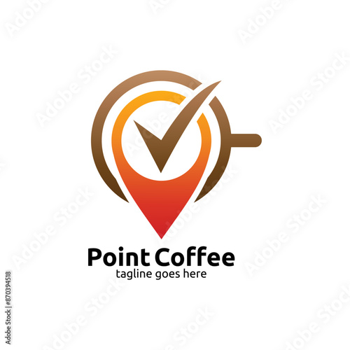 Point coffee logo design template