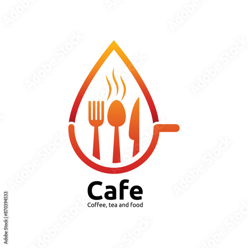 Cafe creative logo design template