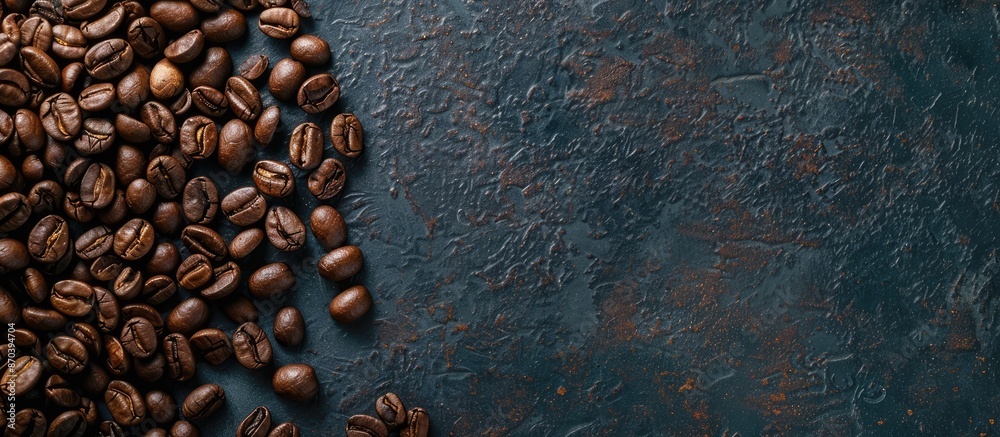 Coffee beans roasted and ready to use as a copy space image. Coffee beans roasted and ready to use as a copy space image.