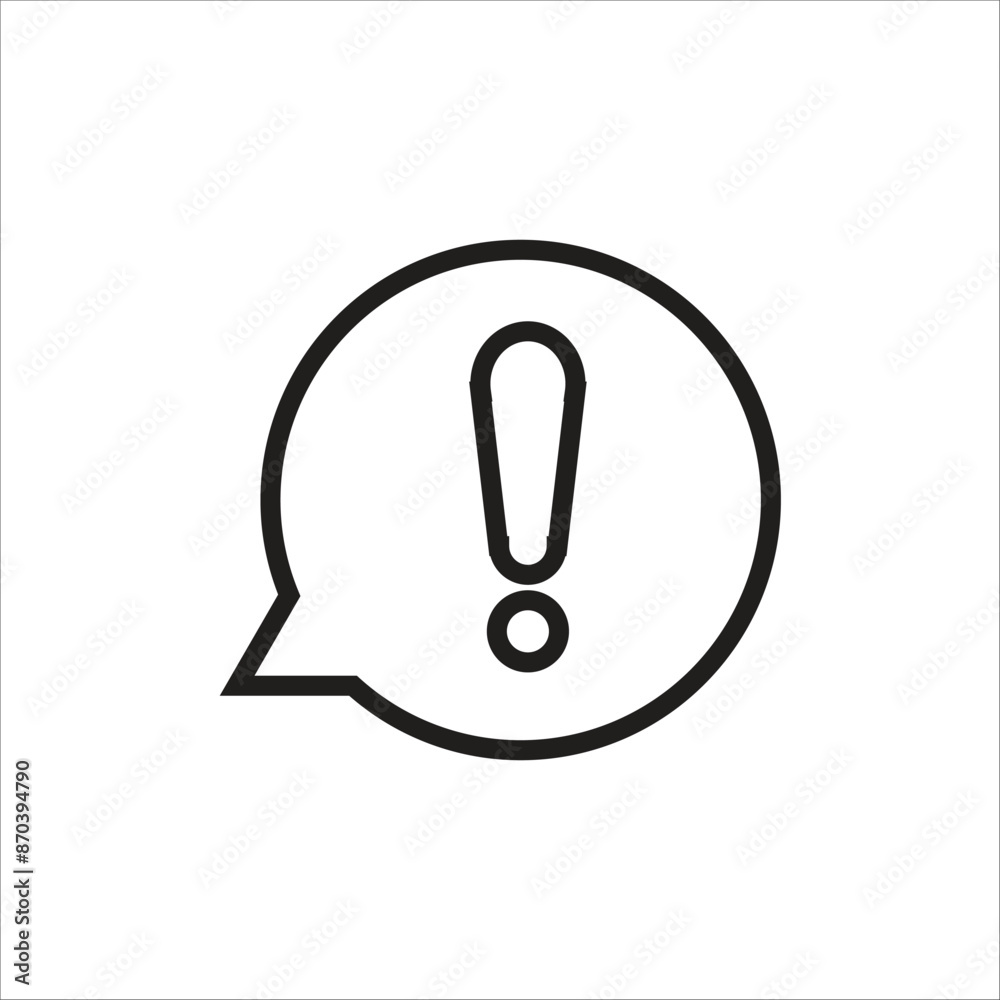 exclamation vector icon line template exclamation vector icon line template