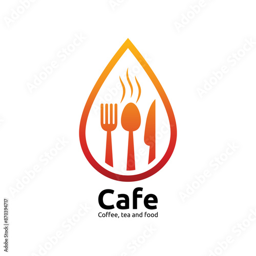 Cafe creative logo design template