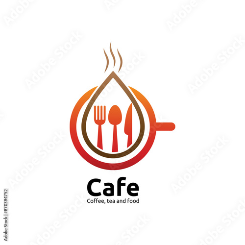 Cafe creative logo design template