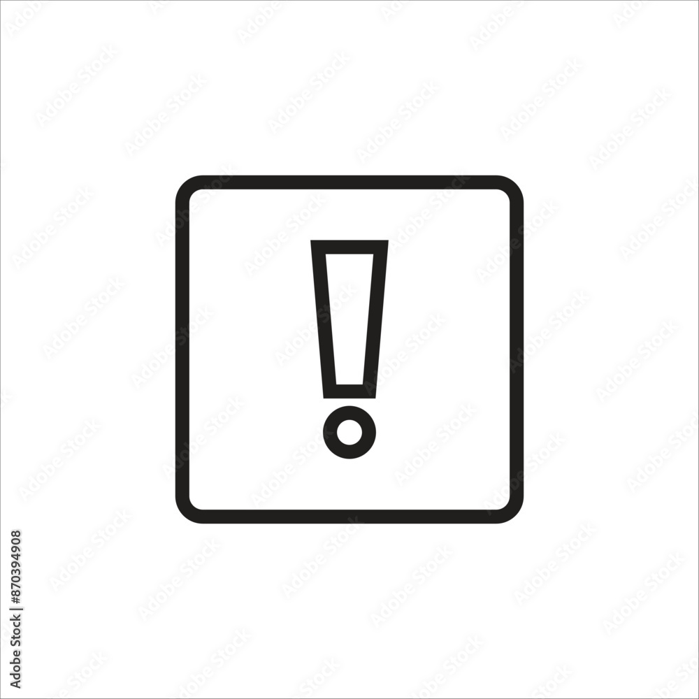 exclamation vector icon line template exclamation vector icon line template
