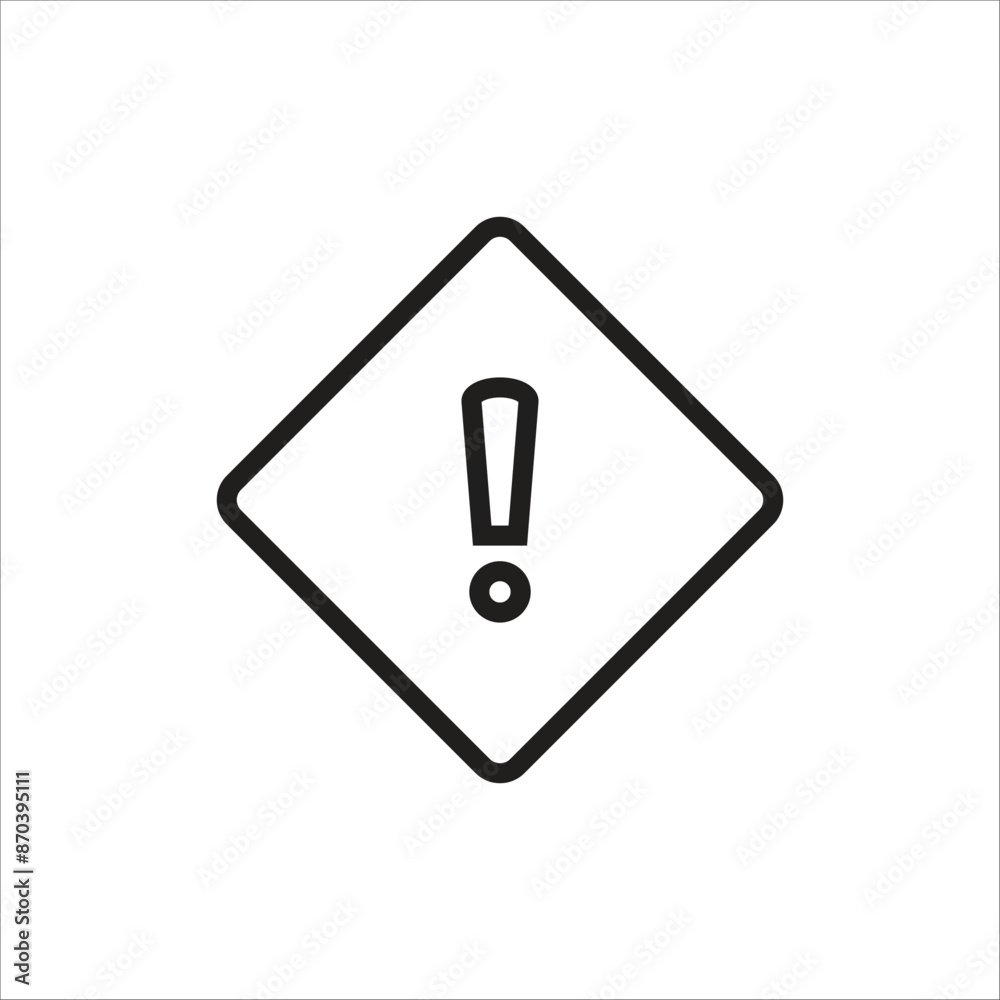 exclamation vector icon line template exclamation vector icon line template