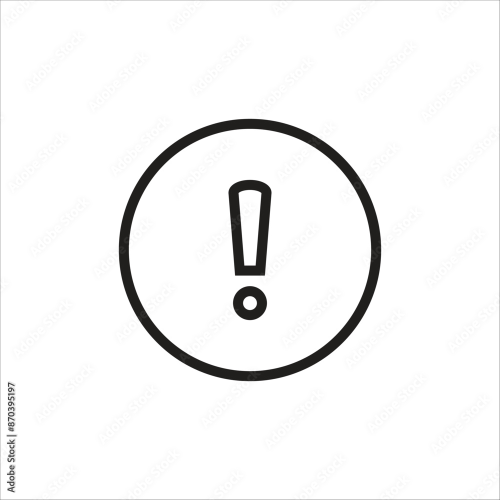 exclamation vector icon line template exclamation vector icon line template