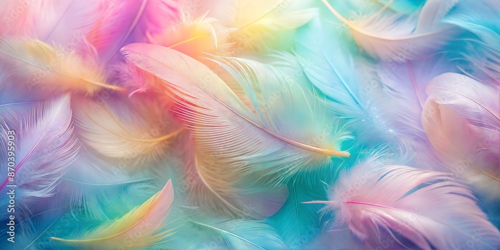 Pastel Colored Feather Abstract Background Pastel Colored Feather Abstract Background