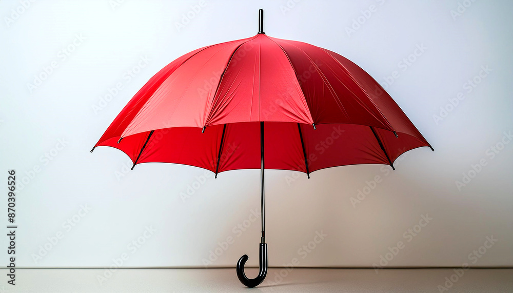 Red umbrella on a white background. Red umbrella on a white background.