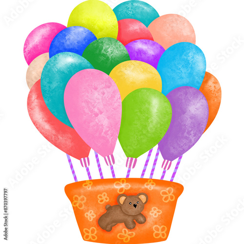 Colorful I a bear basket