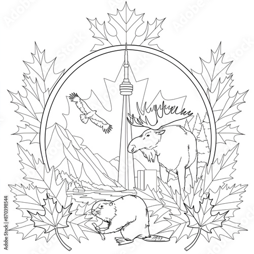 Animal cow and mouse colouring page