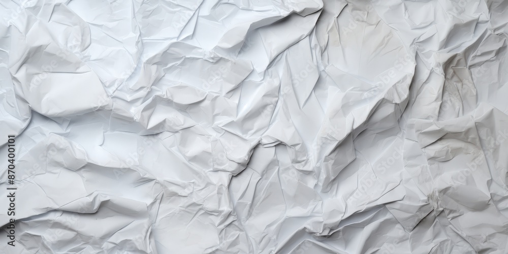 Obraz premium Abstract White Wrinkled Paper Texture