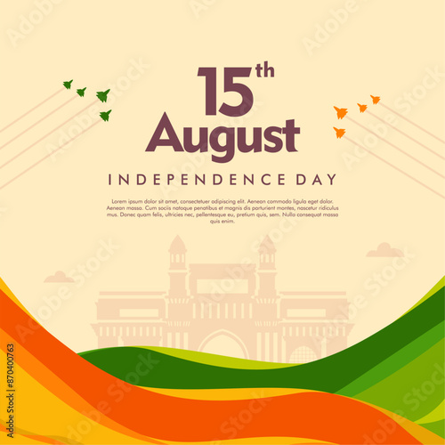 vector india independence day poster template