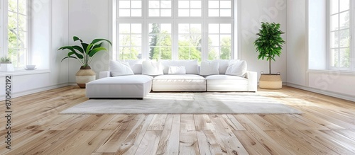 Upgrade your home interior with a new laminate flooring that complements any decor beautifully; perfect for adding a touch of elegance to your space with a copy space image.