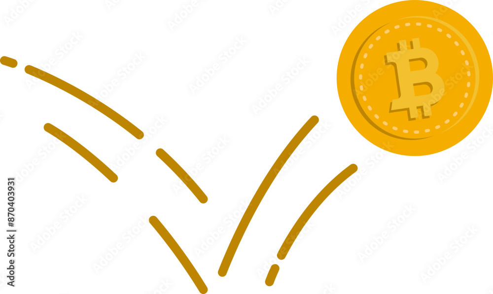 Bitcoin Bouncing Crypto Illustration Bitcoin Bouncing Crypto Illustration
