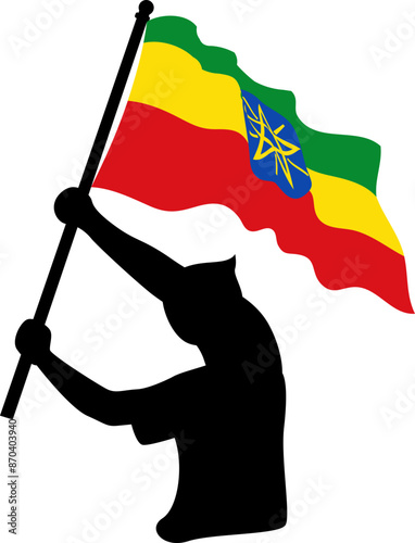 Ethiopia flag Illustration