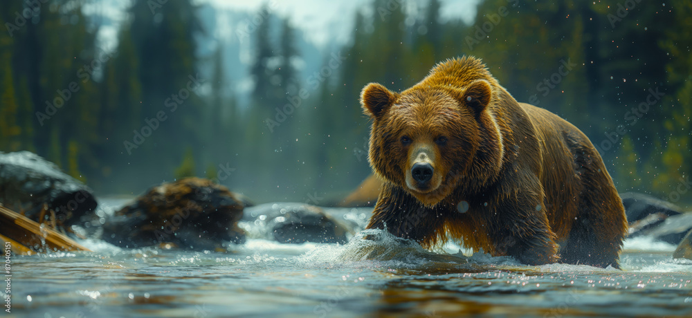 Obraz premium Bear wallpaper. Bear poster