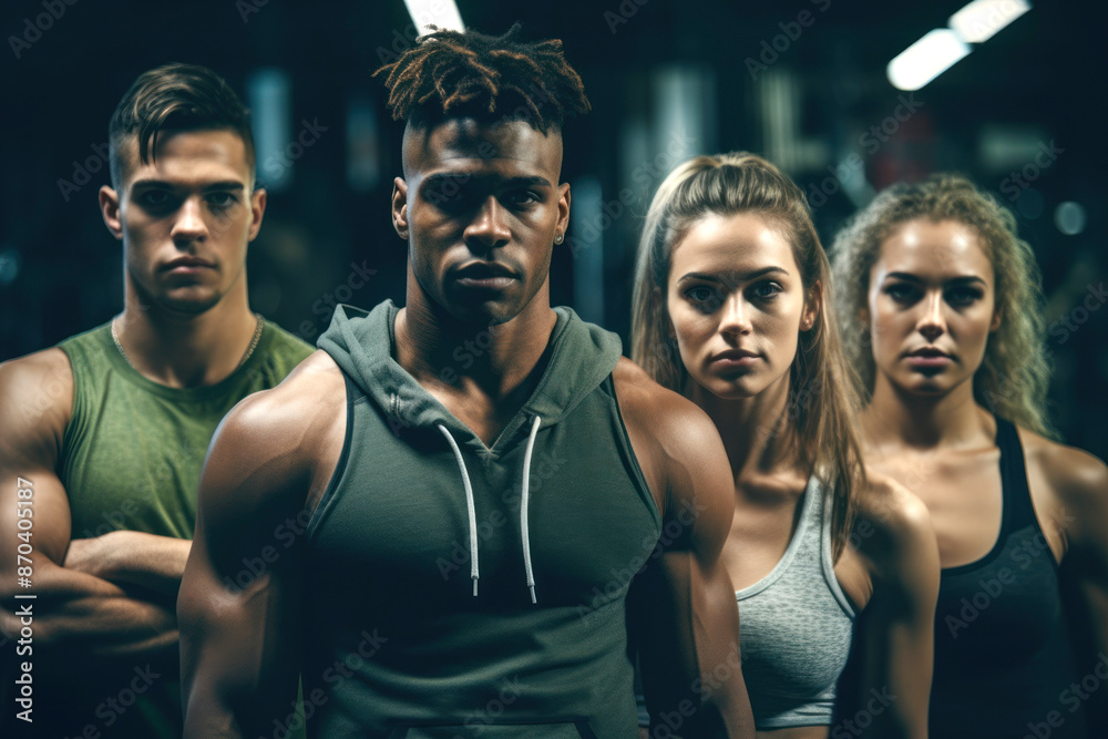 Athletes smiling in a gym... Athletes smiling in a gym...