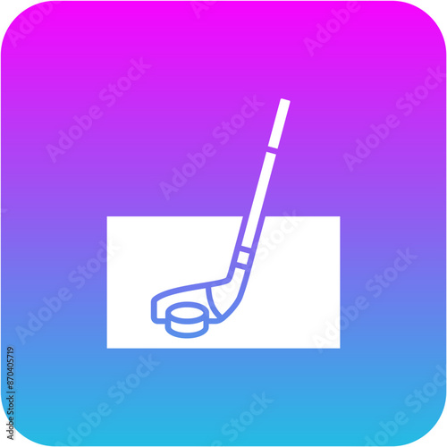 Canvas Print Ice Hockey Icon