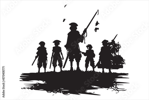  pirate silhouette, pirate parade, pirate vector, pirate pals, pirate crew, pirate art, pirate illustration, pirate characters, pirate graphics, pirate icons, pirate friends, pirate group, pirate 