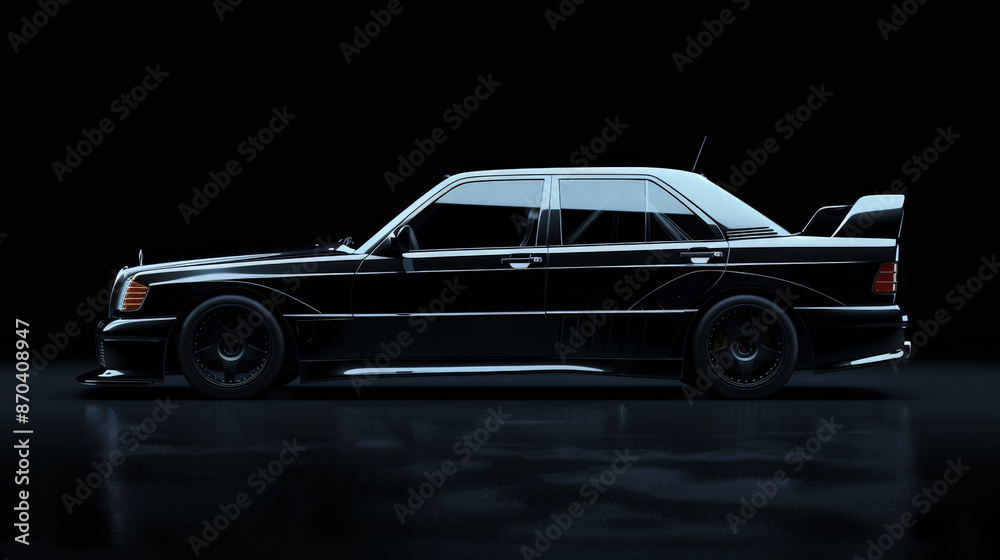 Black car standing at night parking. modern brandless cars. Transportation. Luxury car fleet consisting. neon light reflection on background. surface counter. Black car standing at night parking. modern brandless cars. Transportation. Luxury car fleet consisting. neon light reflection on background. surface counter.