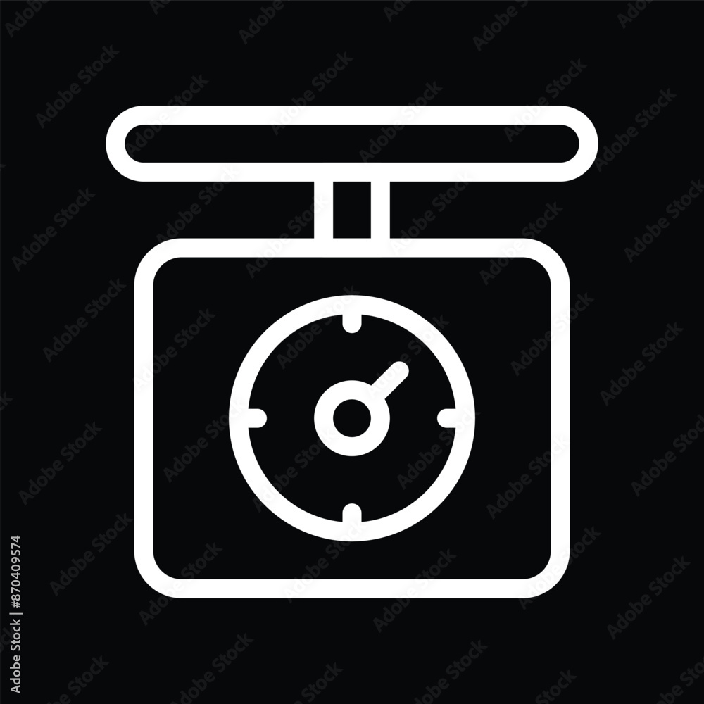 White Kitchen Scale Icon White Kitchen Scale Icon
