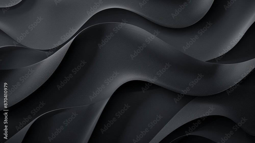  Black abstract background with curved paper shapes, high-resolution photography, insanely detailed and intricate, elegant aesthetic, dark atmosphere, copy space