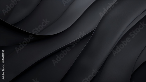  Black abstract background with curved paper shapes, high-resolution photography, insanely detailed and intricate, elegant aesthetic, dark atmosphere, copy space