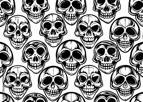 seamless pattern design of skulls