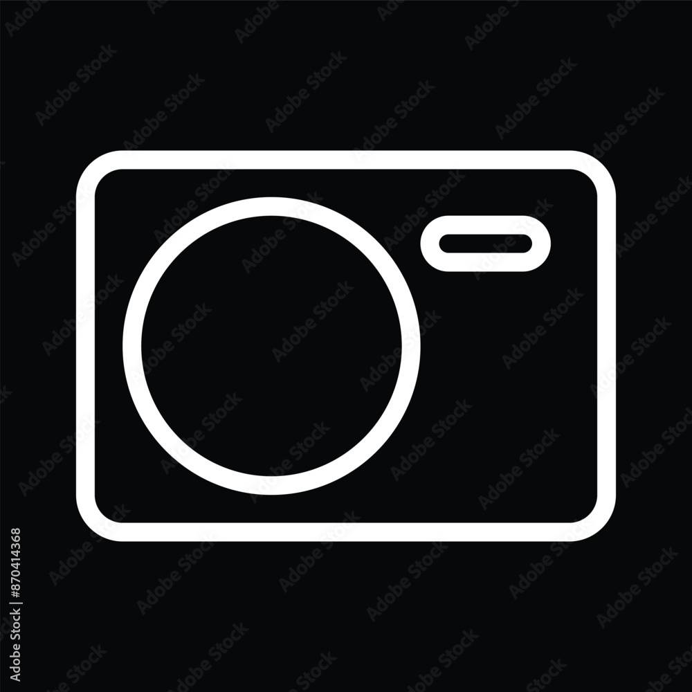 White Mixer Outline Icon on Black Background