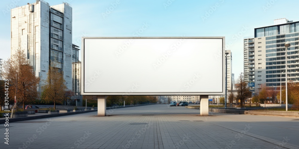 Blank Billboard in City Setting Blank Billboard in City Setting