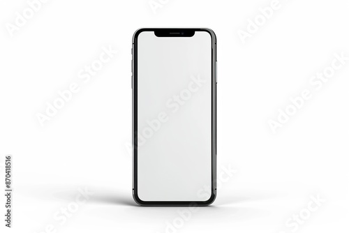 Smartphone with Blank Screen Display isolated on white background. Ai generative