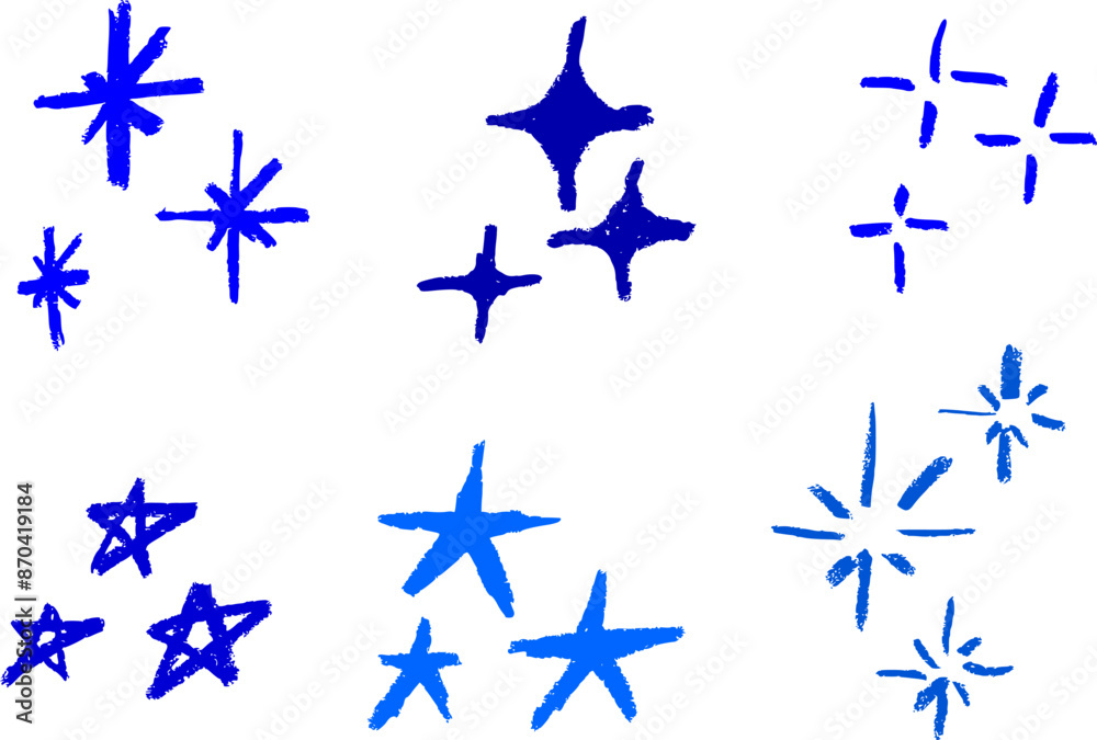 Sparkle Stars Chalk Crayon Drawing Sparkle Stars Chalk Crayon Drawing