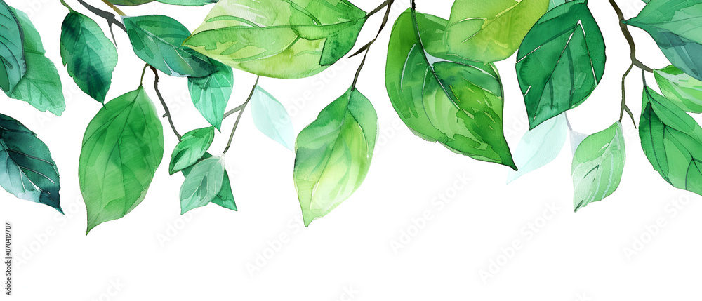 Watercolour leaves background Watercolour leaves background