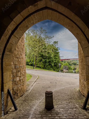 Street view of old village Luxembourg photo