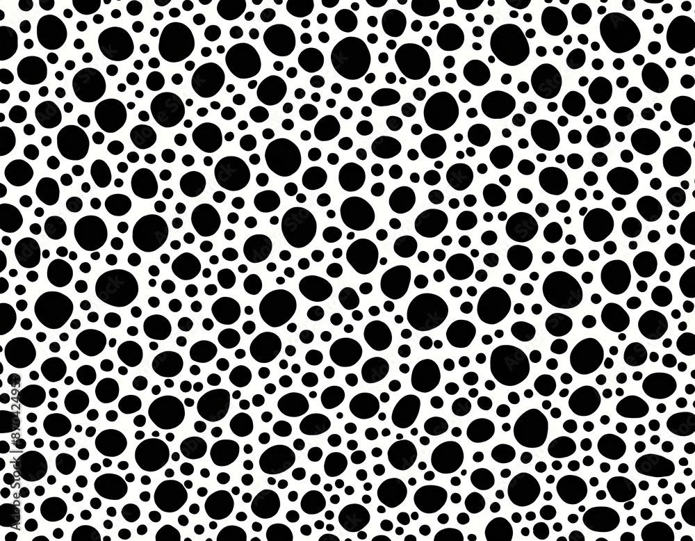 Black and white irregular abstract polka dots Black and white irregular abstract polka dots
