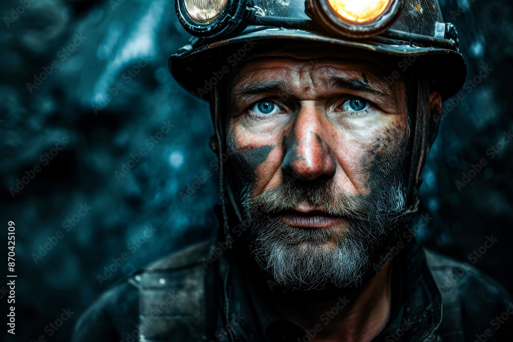 A weary miner with a fatigued expression is pictured deep underground, smudged with dirt and wearing worn protective equipment, illustrating hard work, endurance, and the mining profession. A weary miner with a fatigued expression is pictured deep underground, smudged with dirt and wearing worn protective equipment, illustrating hard work, endurance, and the mining profession.