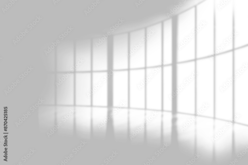 Shadow from light window.  Window shadow effect. Reflect sun beams on wall. Reflecting shades shadow  isolated on transparant background. shadow png overlay