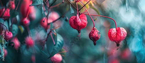 Copy space image of flora in Gran Canaria featuring Cardiospermum grandiflorum, commonly known as balloon vine. photo