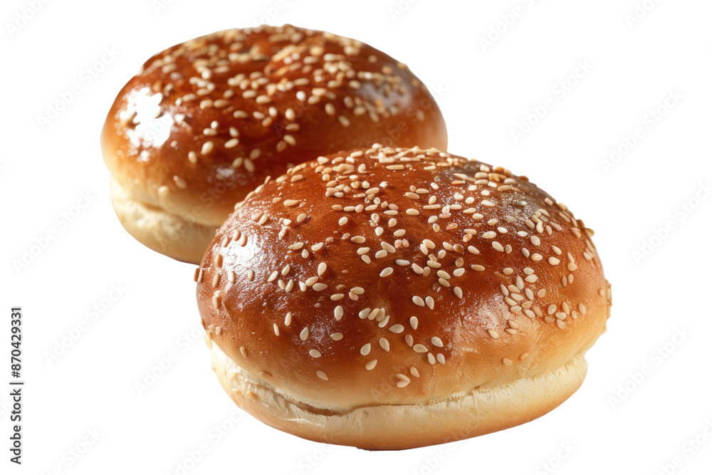 Sesame buns isolated on transparent background Sesame buns isolated on transparent background