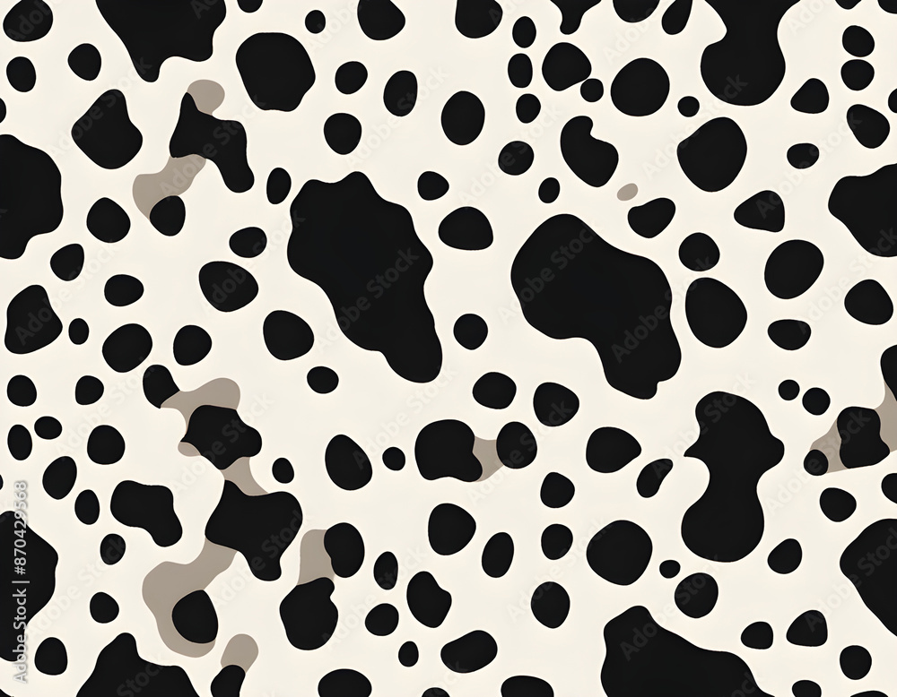 Black and white Cow Spot Texture pattern Black and white Cow Spot Texture pattern