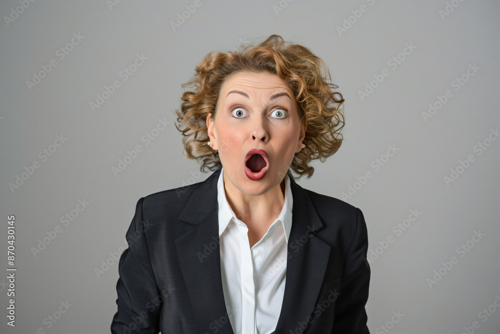 Businesswoman in shock.