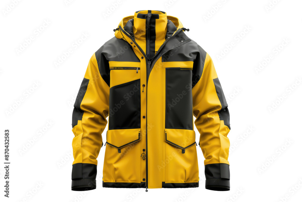 Yellow and black wing prof Jacket isolated on transparent background Yellow and black wing prof Jacket isolated on transparent background