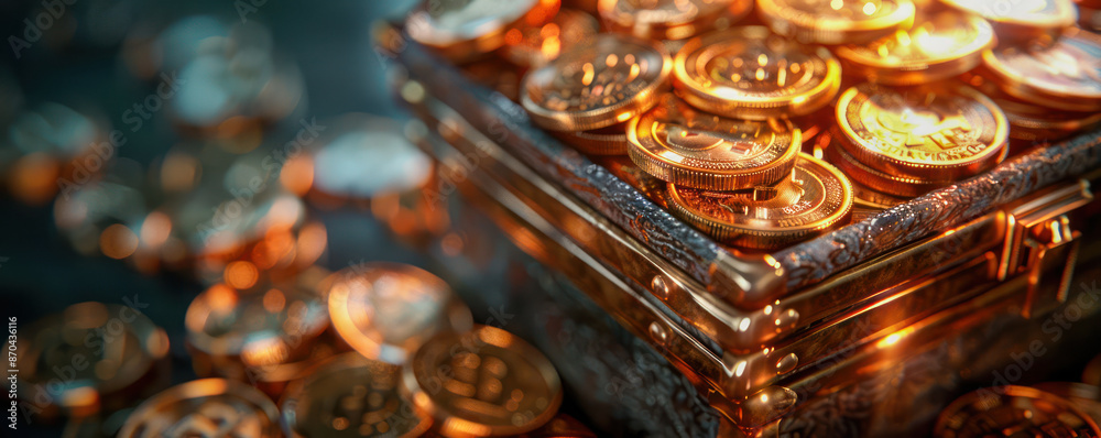Pirate Cove Treasure Chest Overflowing With Foreign Coins, A Treasure Hunter's Dream Come True, Discover The Hidden Riches Of The Sea Pirate Cove Treasure Chest Overflowing With Foreign Coins, A Treasure Hunter's Dream Come True, Discover The Hidden Riches Of The Sea